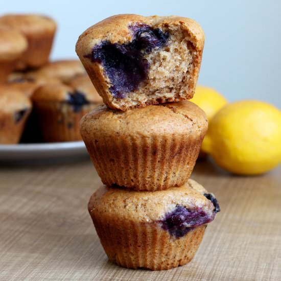 Vegan Lemon Blueberry Muffins