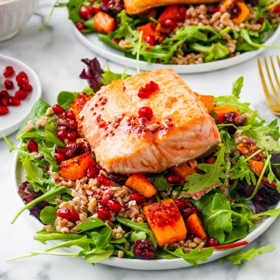 Pomegranate Salmon Salad