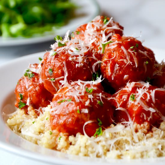 Baked Turkey Meatballs with Quinoa