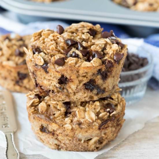 Chocolate Chip Baked Oatmeal Muffin