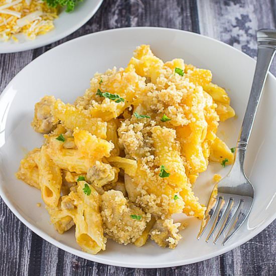 Baked Buffalo Chicken Mac & Cheese