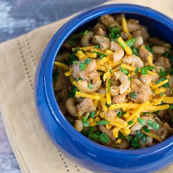 Vegan Mac and Cheese with Soy Curls