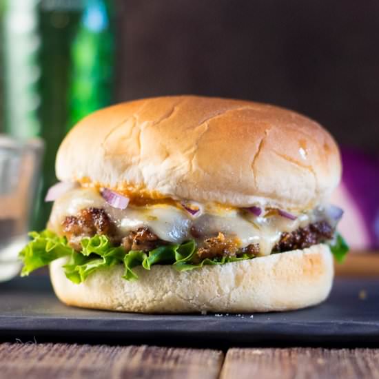 Jamaican Jerk Pork Burger