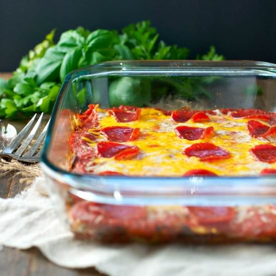 Dump & Bake Zucchini Pizza