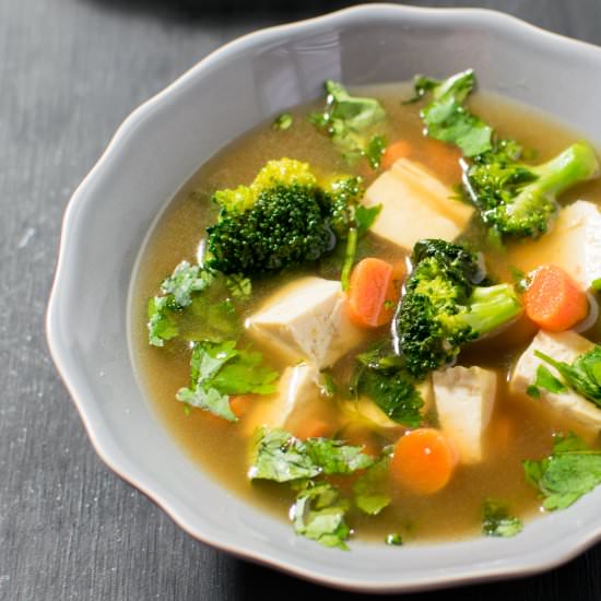 Cilantro Tofu Soup