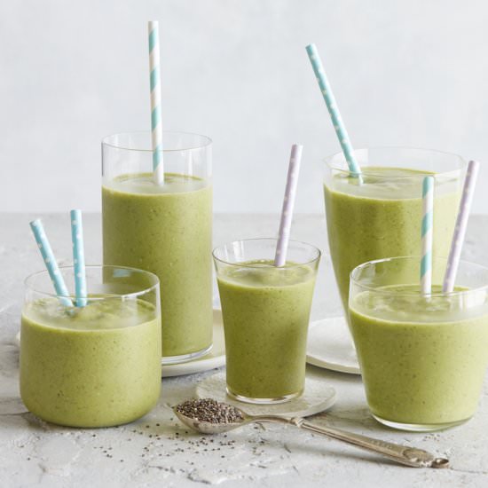 Banana Chia Spinach Smoothie