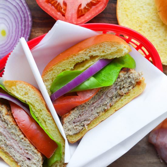 Chicken Cordon Bleu Burgers