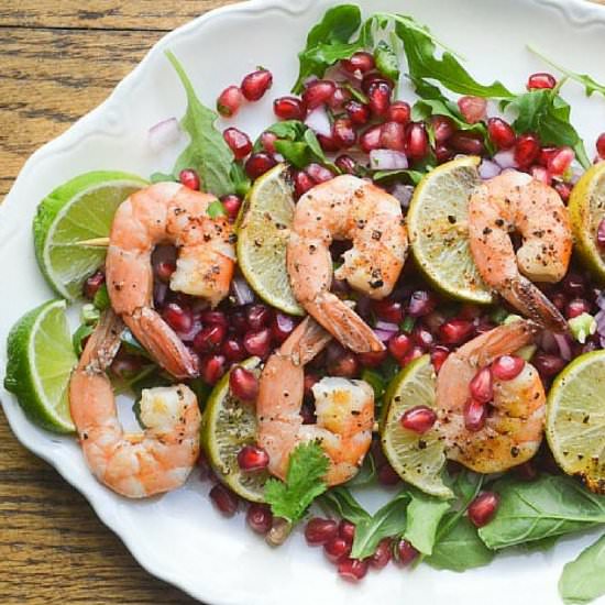 Grilled Shrimp w/ Pomegranate Salsa