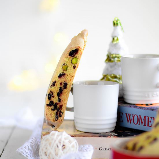 Cranberry and Pistachio Biscotti