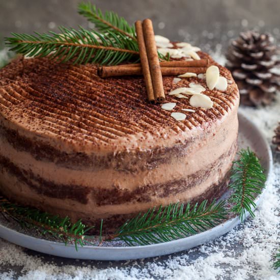 Easy Naked Chocolate Cake
