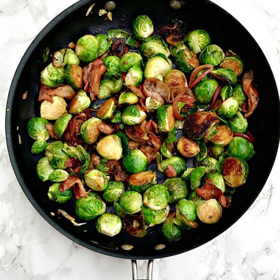 Caramelized Bacon Brussels Sprouts