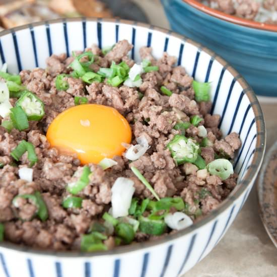 Miso Ground Beef Rice Bowl