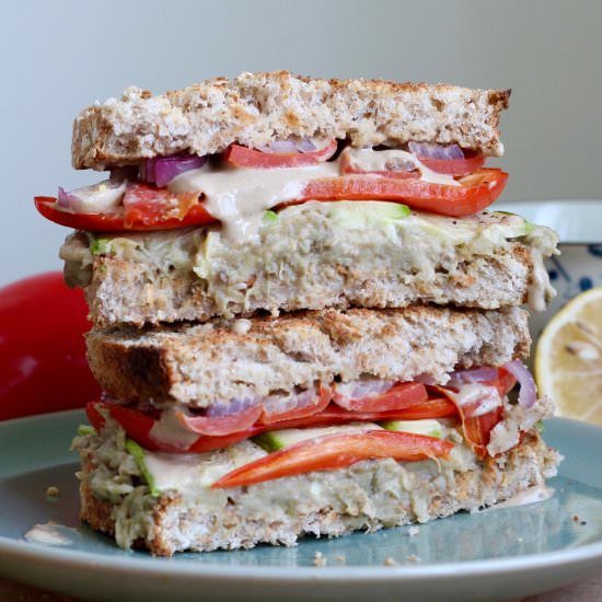 Vegan Baba Ganoush Turkish Sandwich