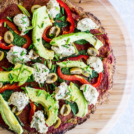 Cauliflower Pizza & Vegan ‘Ricotta’