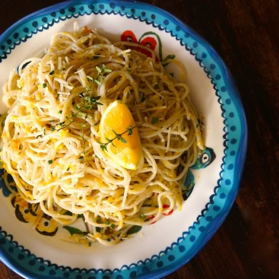 Meyer Lemon-Thyme Spaghetti