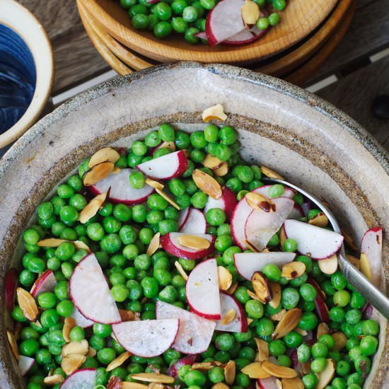Sweet Pea, Almond, & Radish Salad