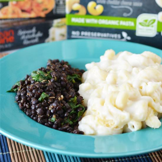 Black Lentils & Spinach