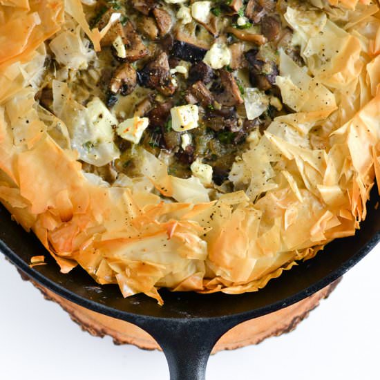 Skillet Phyllo Pie
