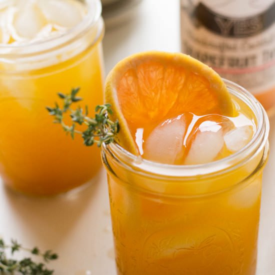 Grapefruit Thyme Turmeric Sparkler