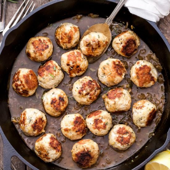 Lemon Rosemary Turkey Meatballs