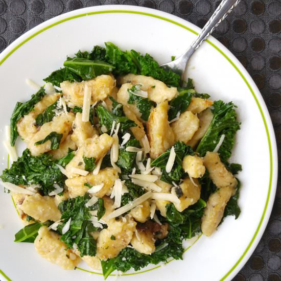 Winter Squash Gnocchi and Kale