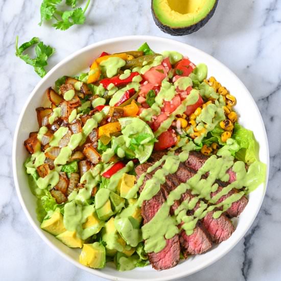 Avocado Steak Salad