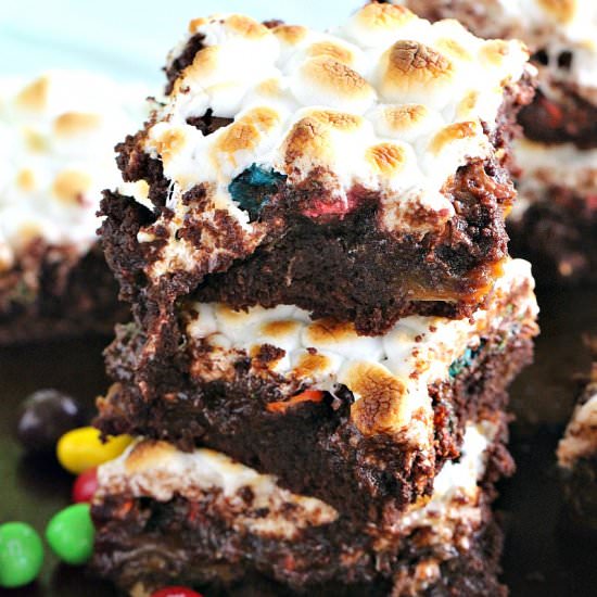 Seven Layer Brownies with M&M’s