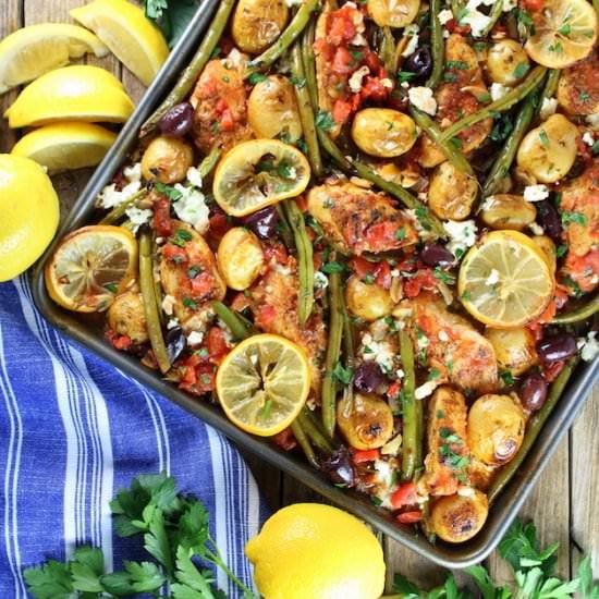 Greek Chicken Sheet Pan Dinner