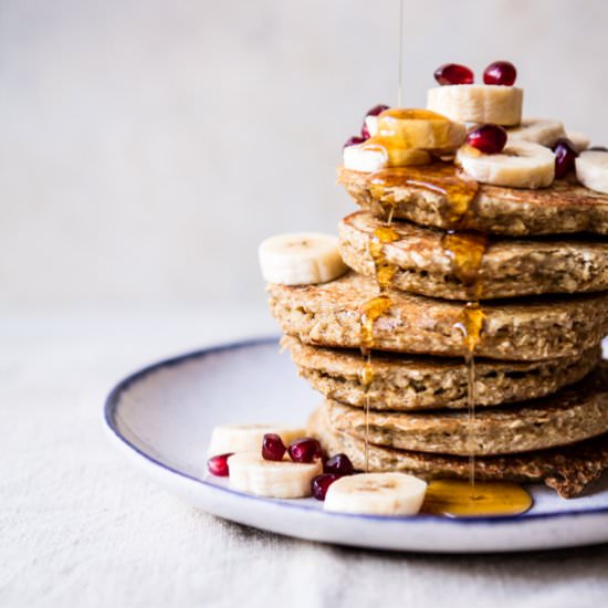 Healthy Chai Banana Pancakes.