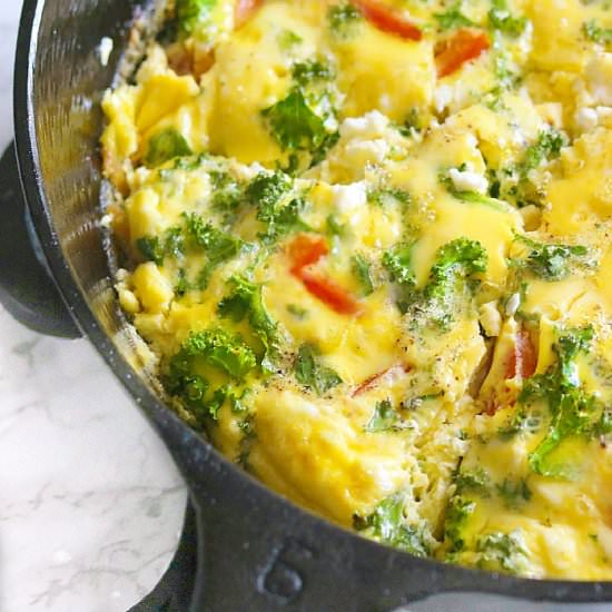 Kale & Feta Skillet Frittata