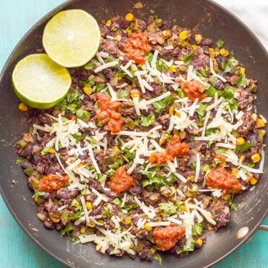 Veggie burger scramble