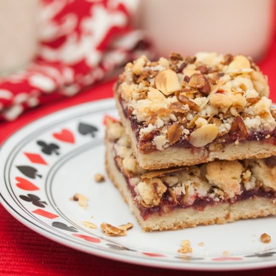 Cherry Almond Crumble Bars
