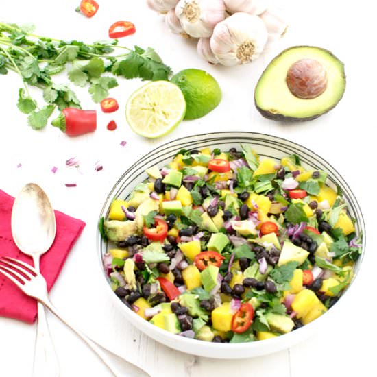 Avocado & Mango Black Bean Salad