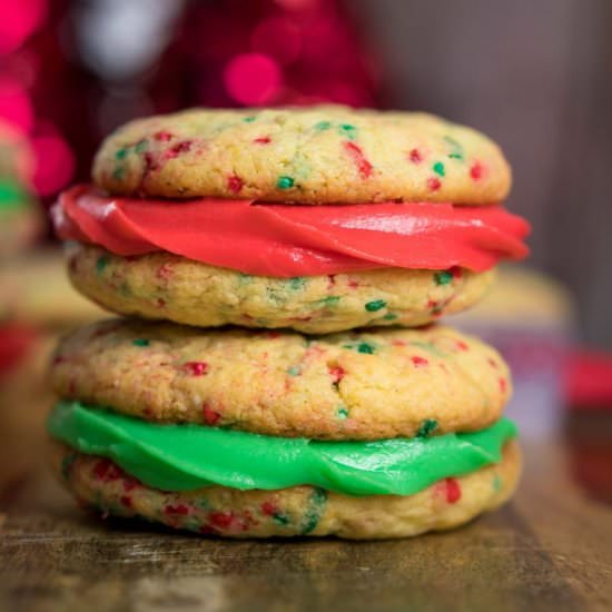 Funfetti Cookie Sandwiches