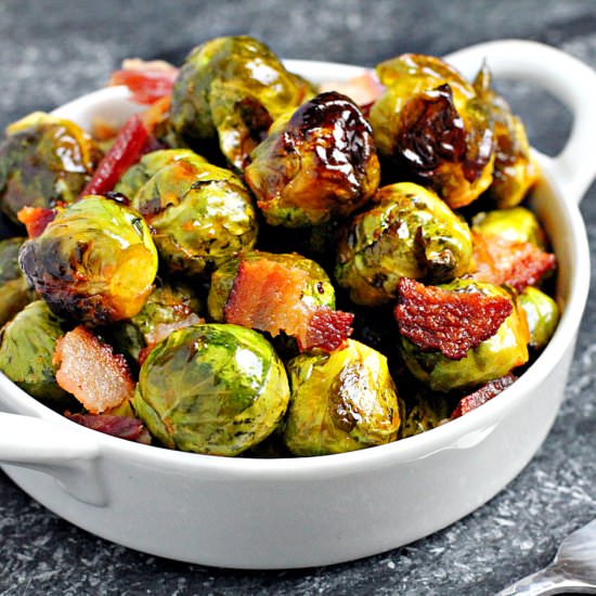 Roasted Brussels Sprouts with Bacon