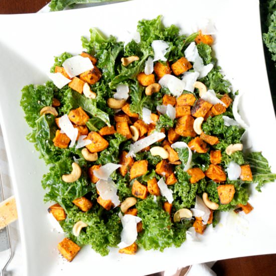 Roasted Sweet Potato and Kale Salad