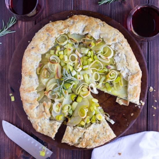 Potato, Leek, and Rosemary Galette