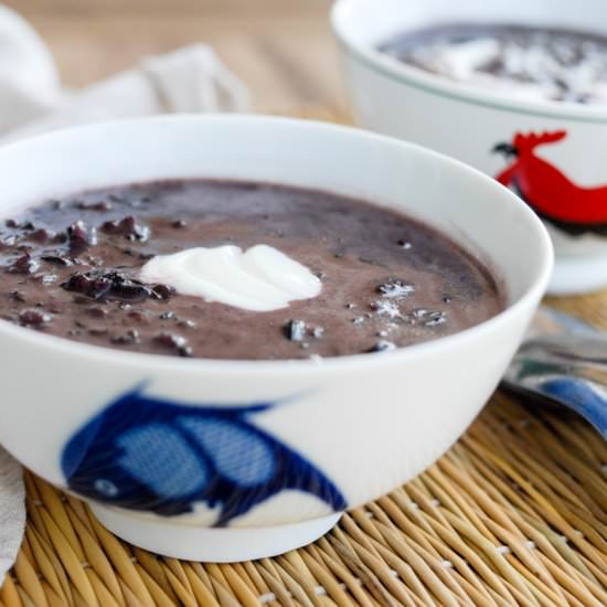 Black Glutinous Rice with Coconut