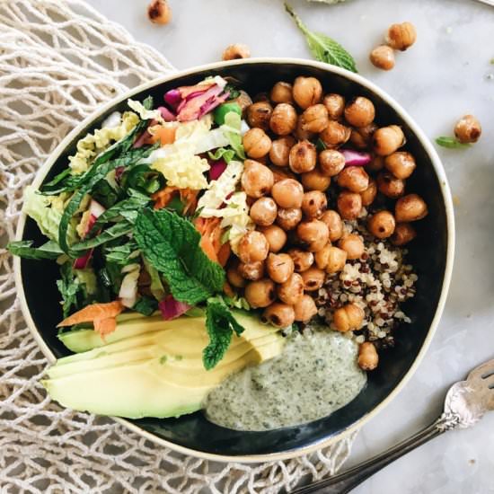 Crispy Chickpea Quinoa Bowl