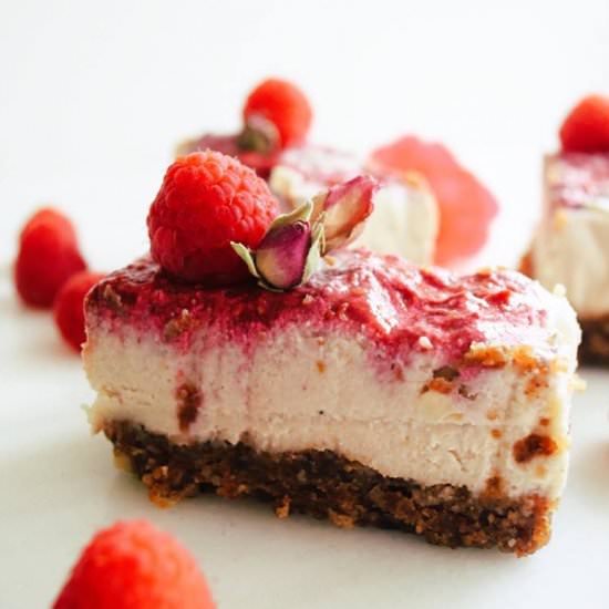 Vegan Raspberry Cheesecake Bars