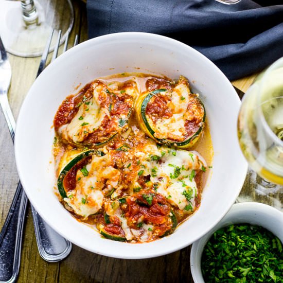 Zucchini Lasagna Roll Ups