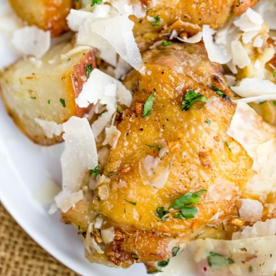 Slow Cooker Garlic Parmesan Chicken
