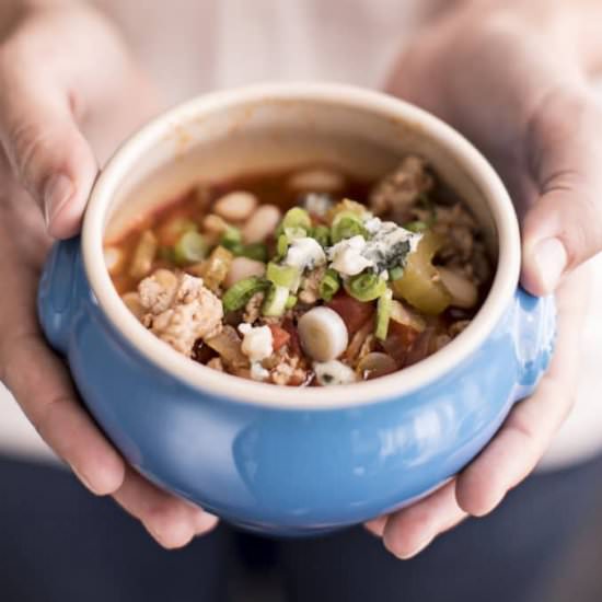 Gameday Buffalo Chicken Chili