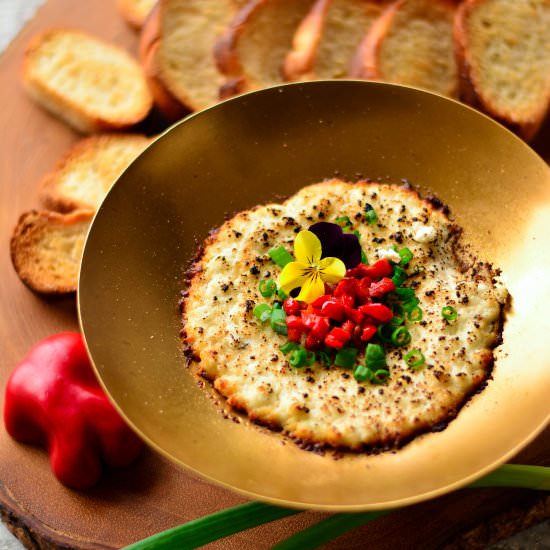 Charred Goat Cheese Queso Fundido