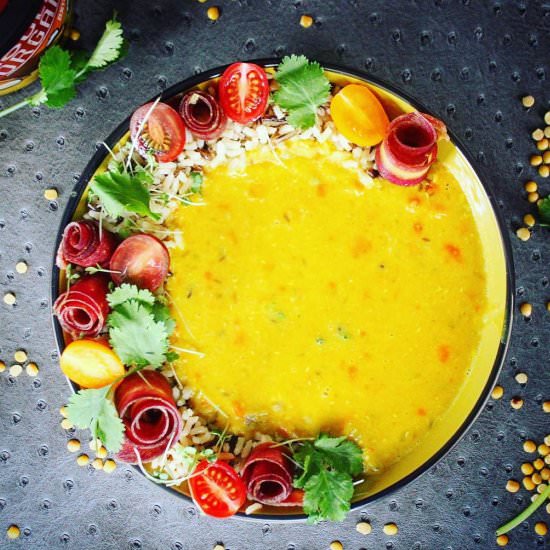 Dahl and Rice Veggie Bowl