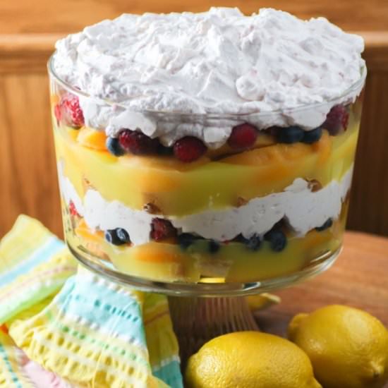 Lemon Berry Peach Trifle