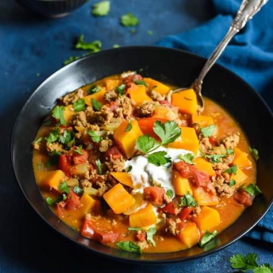 Turkey and Butternut Squash Curry