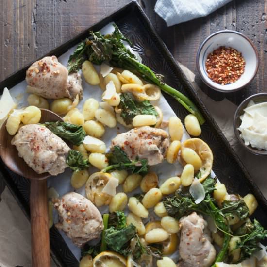 Sheet Pan Chicken and Gnocchi