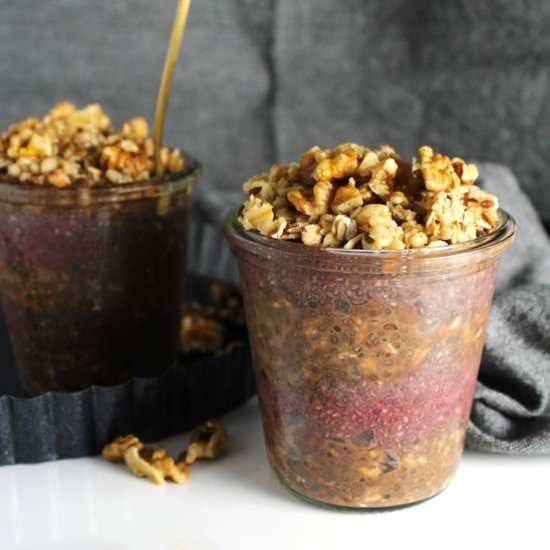 Chocolate Chia Jam Overnight Oats