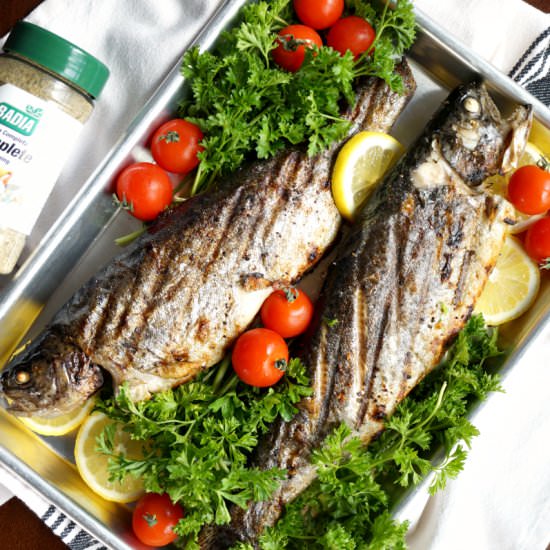 whole grilled trout